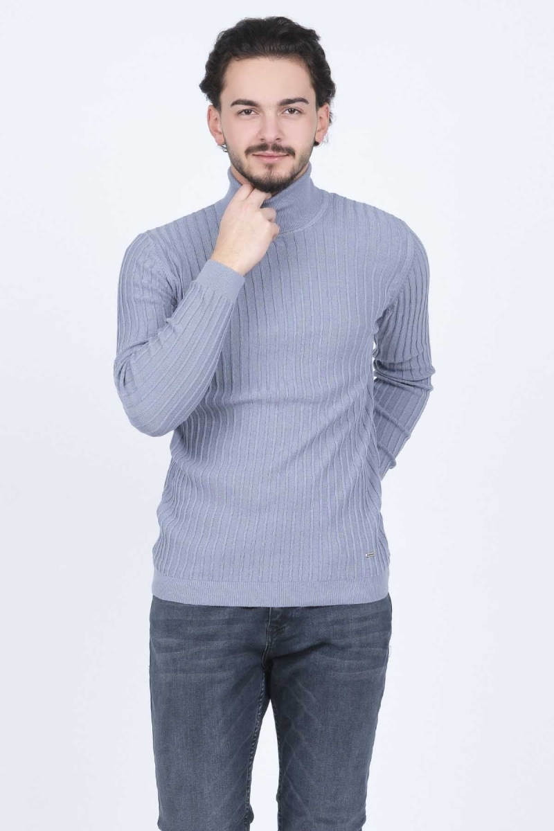Raymons Erkek Fitilli Tam Balıkçı Triko Yün Kazak 67822887 Indigo Indigo
