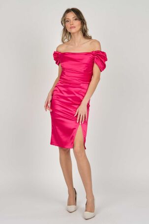 Renk Kadın Straplez Abiye Elbise 5044956 Kırmızı Kırmızı