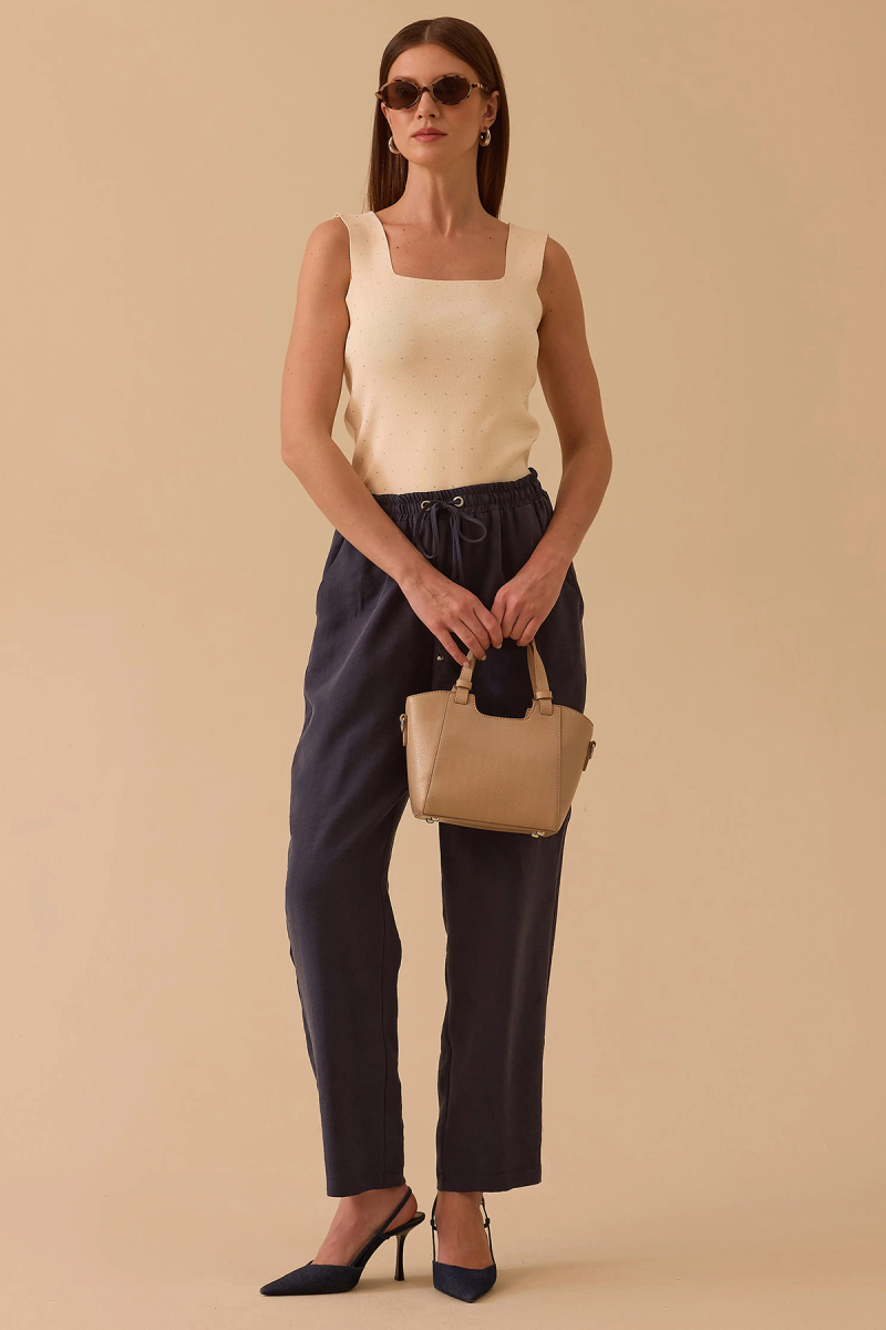 Seçil Kadın Havuç Kesim Modal Pantolon 1022 Indigo Indigo