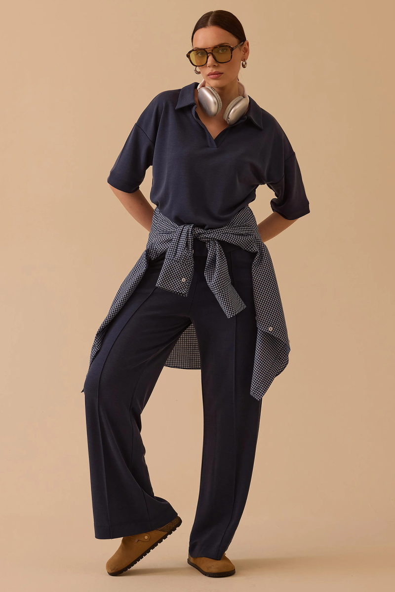 Seçil Kadın Polo Yaka Modal Takım 0002 Lacivert Lacivert