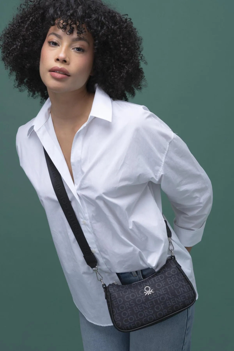 United Colors of Benetton Kadın Çapraz Çanta BNT1291 Siyah Siyah