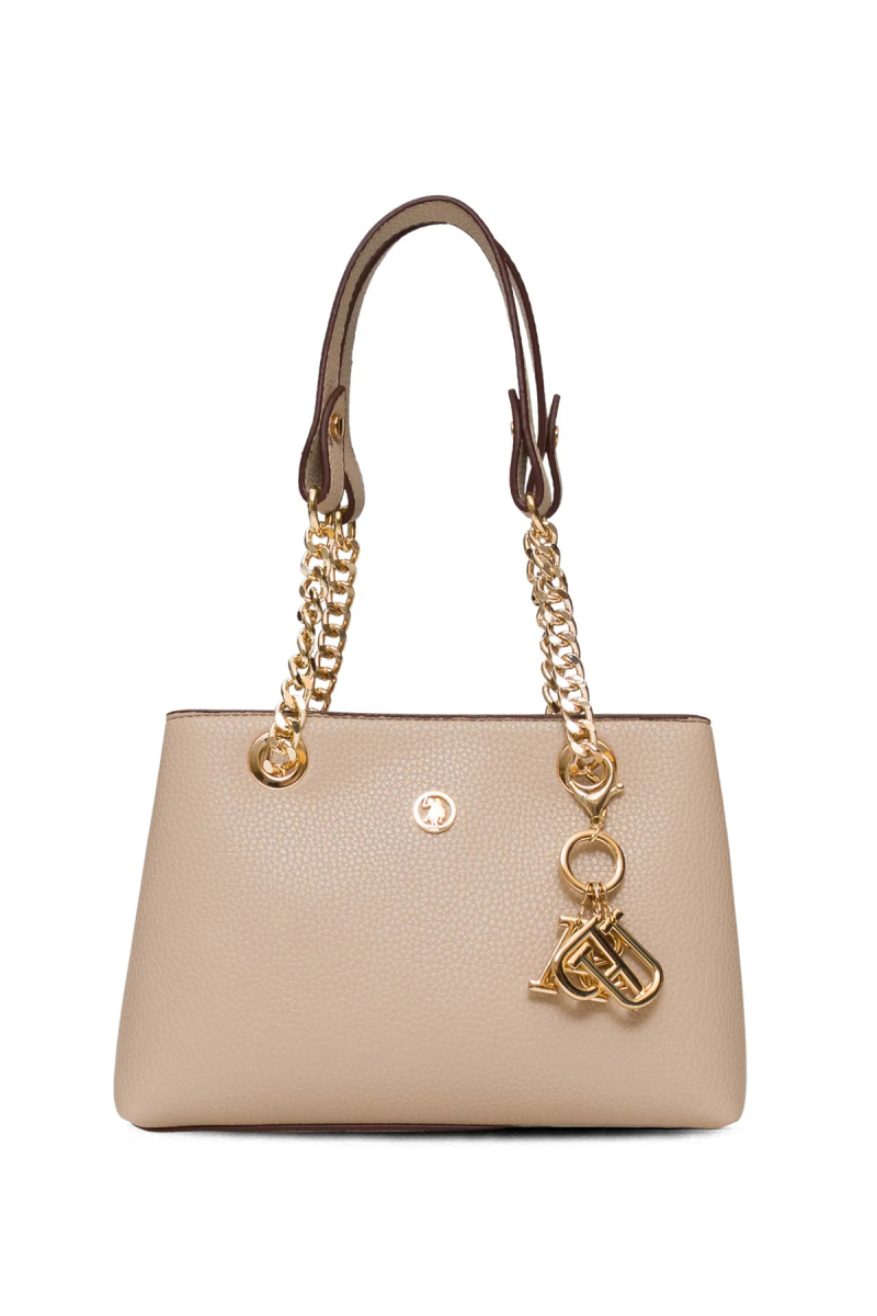 U.S. Polo Assn. Kadın Omuz Çantası US25539 Bej-Bordo BEJ-BORDO
