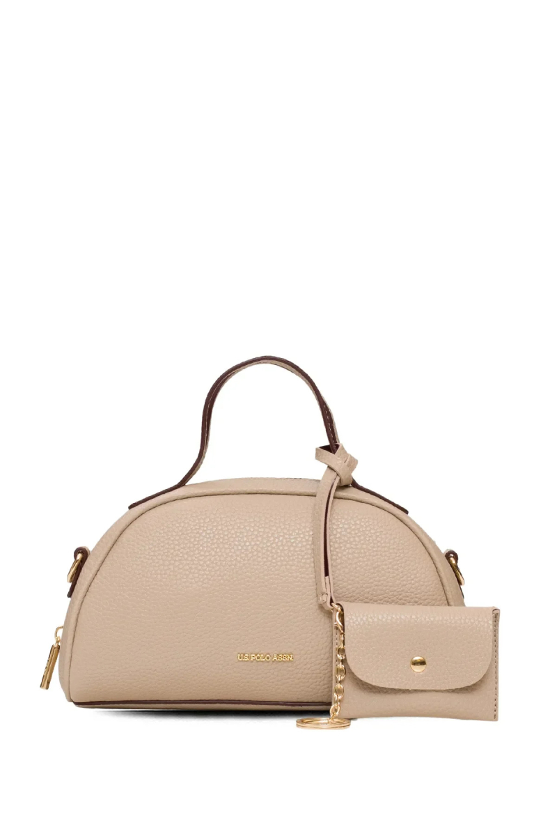 U.S. Polo Assn. Kadın Postacı Çantası US25547 Bej-Bordo BEJ-BORDO